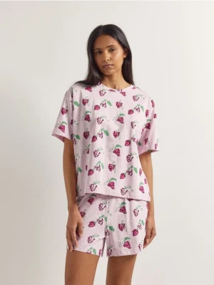 Reserved - Wzorzysta piżama dwuczęściowa - lawendowy