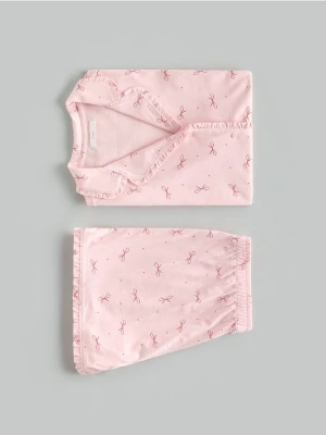 Reserved - Wzorzysta piżama dwuczęściowa - różowy