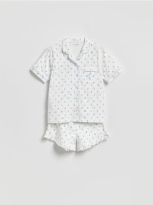 Reserved - Wzorzysta piżama - złamana biel