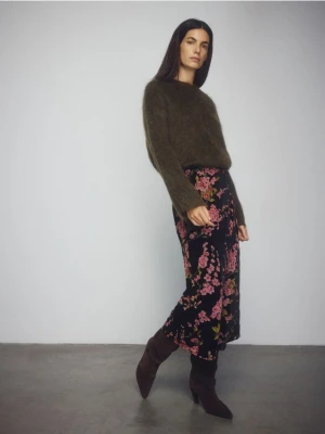 Reserved - Wzorzysta spódnica midi - wielobarwny