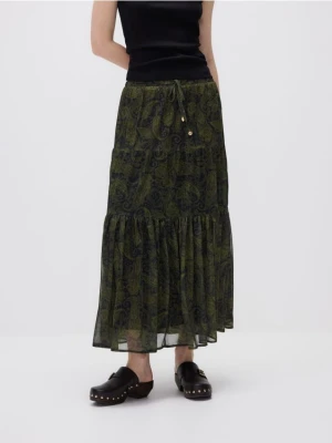 Reserved - Wzorzysta spódnica midi - wielobarwny