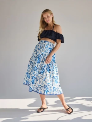 Reserved - Wzorzysta spódnica midi - wielobarwny