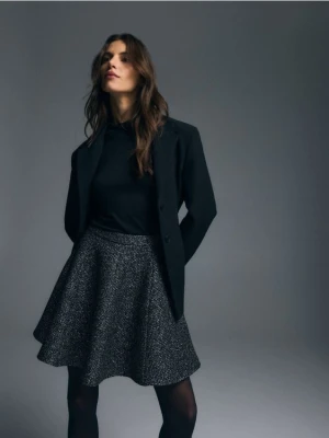 Reserved - Wzorzysta spódnica mini - szary