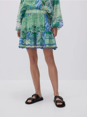 Reserved - Wzorzysta spódnica mini - wielobarwny