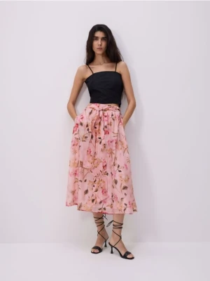 Reserved - Wzorzysta spódnica z lyocellem - wielobarwny