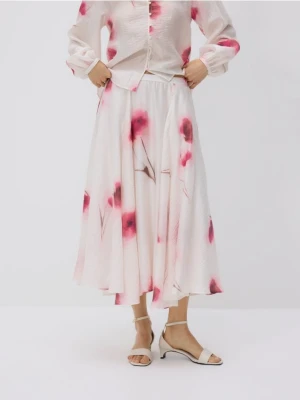 Reserved - Wzorzysta spódnica z lyocellem - wielobarwny