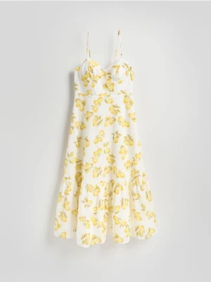 Zdjęcie produktu Reserved - Wzorzysta sukienka - jasnożółty