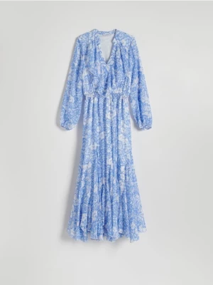 Reserved - Wzorzysta sukienka maxi - jasnoniebieski