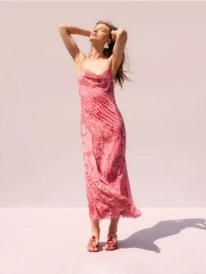 Reserved - Wzorzysta sukienka maxi - wielobarwny