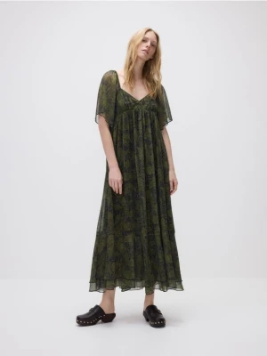 Reserved - Wzorzysta sukienka maxi - wielobarwny