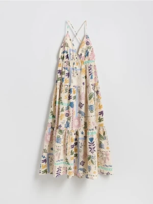 Reserved - Wzorzysta sukienka maxi - wielobarwny