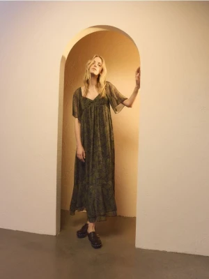 Reserved - Wzorzysta sukienka maxi - wielobarwny