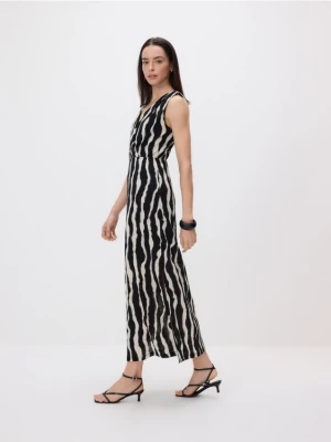 Reserved - Wzorzysta sukienka - wielobarwny