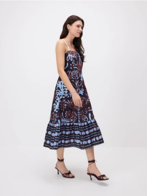 Reserved - Wzorzysta sukienka - wielobarwny