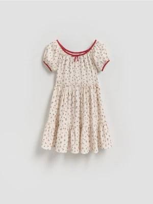 Reserved - Wzorzysta sukienka - wielobarwny