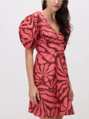 Reserved - Wzorzysta sukienka - wielobarwny