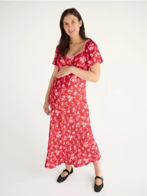 Reserved - Wzorzysta sukienka z wiskozy - wielobarwny