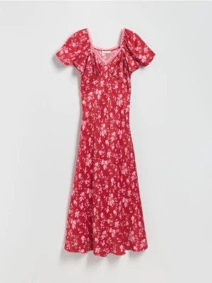 Reserved - Wzorzysta sukienka z wiskozy - wielobarwny