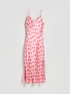 Reserved - Wzorzysta sukienka z wiskozy - wielobarwny