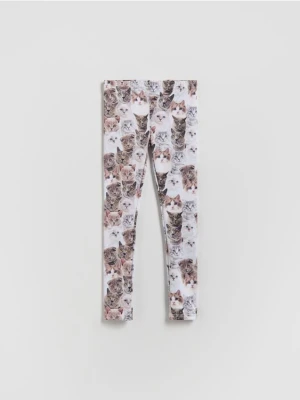 Reserved - Wzorzyste legginsy - jasnoszary