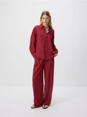 Reserved - Wzorzyste spodnie - różowy