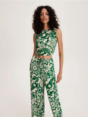 Reserved - Wzorzyste spodnie - wielobarwny