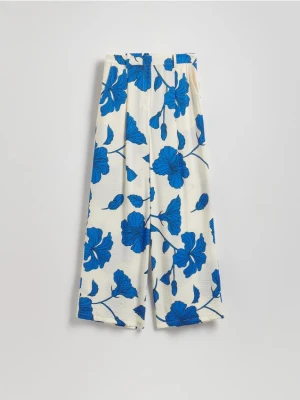 Reserved - Wzorzyste spodnie z wiskozą - wielobarwny