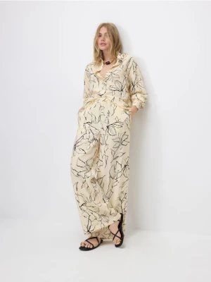 Reserved - Wzorzyste spodnie z wiskozą - wielobarwny