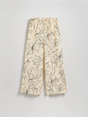 Reserved - Wzorzyste spodnie z wiskozą - wielobarwny