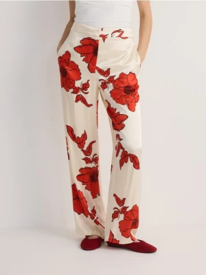 Reserved - Wzorzyste spodnie z wiskozy - wielobarwny