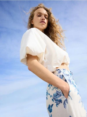 Reserved - Wzorzyste spodnie z wiskozy - wielobarwny