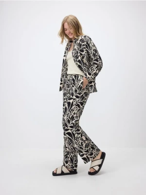 Reserved - Wzorzyste spodnie z wiskozy - wielobarwny