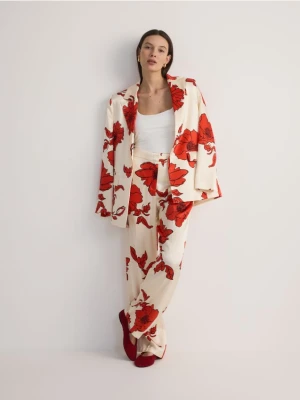 Reserved - Wzorzyste spodnie z wiskozy - wielobarwny