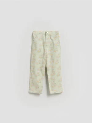 Reserved - Wzorzyste spodnie - zielony
