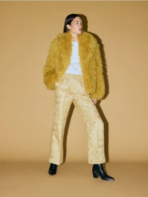 Zdjęcie produktu Reserved - Wzorzyste spodnie - złoty