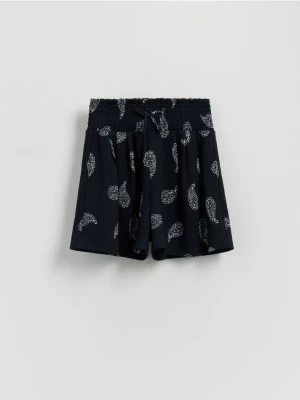 Reserved - Wzorzyste szorty - czarny