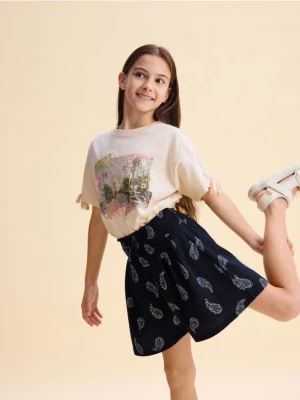 Reserved - Wzorzyste szorty - czarny