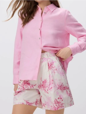 Reserved - Wzorzyste szorty z bawełny - różowy