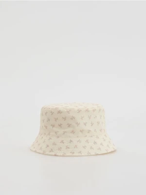 Reserved - Wzorzysty kapelusz - pastelowy róż