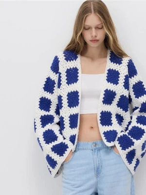 Zdjęcie produktu Reserved - Wzorzysty kardigan - niebieski