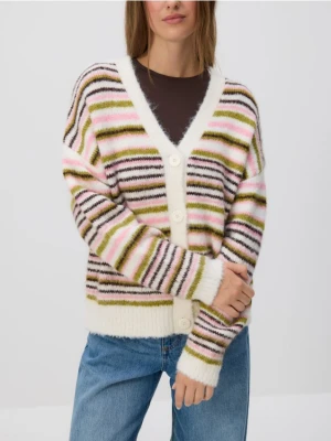 Reserved - Wzorzysty kardigan - wielobarwny