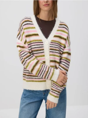 Reserved - Wzorzysty kardigan - wielobarwny