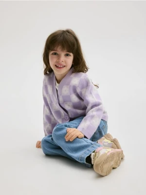 Zdjęcie produktu Reserved - Wzorzysty kardigan z wiskozą - lawendowy