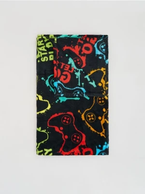 Reserved - Wzorzysty koc - czarny