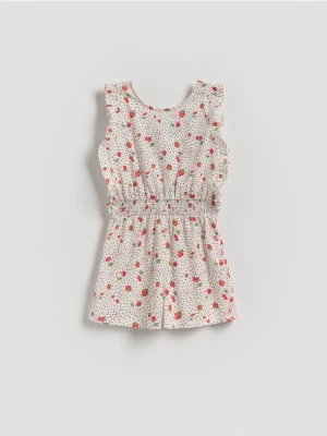 Reserved - Wzorzysty kombinezon - biały