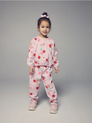 Reserved - Wzorzysty komplet - fioletowy