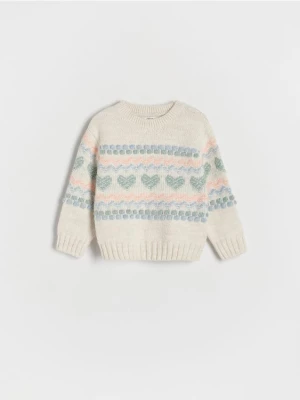 Reserved - Wzorzysty sweter - Wielobarwny