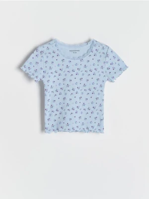 Reserved - Wzorzysty t-shirt - jasnoniebieski