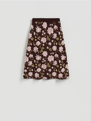 Reserved - Żakardowa spódnica midi - wielobarwny