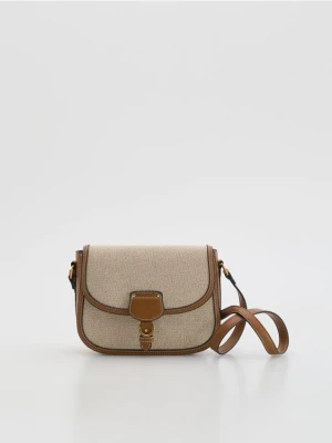 Reserved - Żakardowa torebka na ramię - brązowy